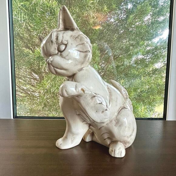 Vintage Freeman McFarlin Cat Figurine – 9” Ceramic Kitten Sculpture, El Monte CA - Picture 8 of 14